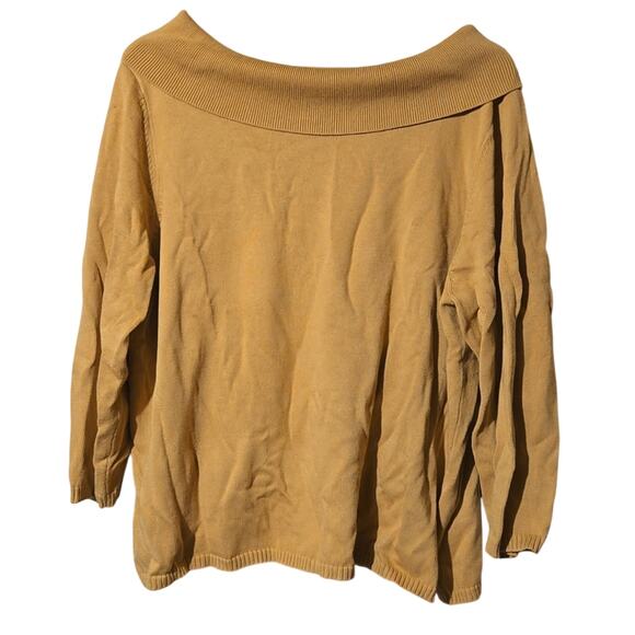 NWT Rafaella Camel Off-Shoulder Sweater | Size 2X 0138 - Picture 1 of 7